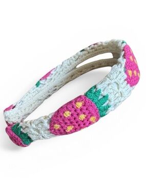 Strawberry Crocheted Headband